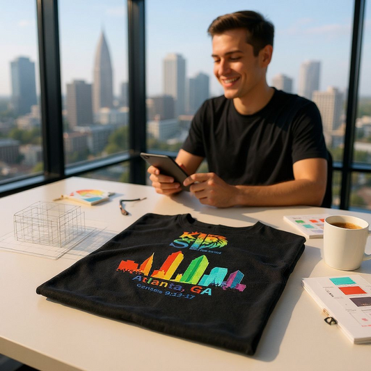 KINGDOM STRONG ATLANTA GA, RAINBOW STREETWEAR LIMITED EDITION LOGO WITH BLOOD TEAR HEAVYWEIGHT T-SHIRT