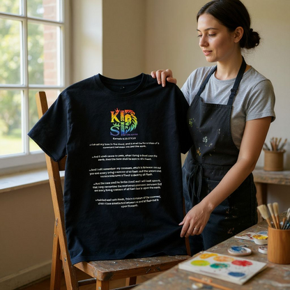 KINGDOM STRONG ATLANTA GA, RAINBOW STREETWEAR LIMITED EDITION LOGO WITH BLOOD TEAR HEAVYWEIGHT T-SHIRT